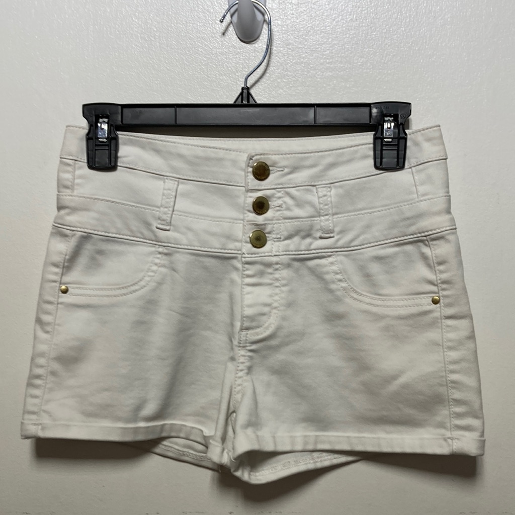 Refuge Button Fly White Shorts Sz 4